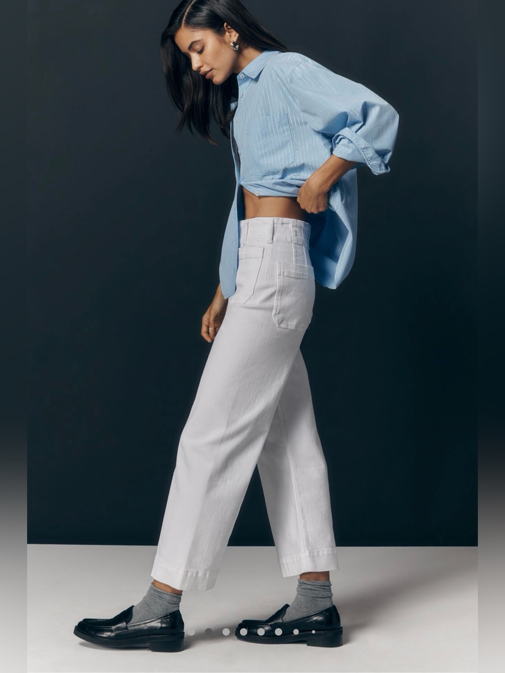 Maeve The Denim Colette Cropped High-Rise Wide-Leg Jeans
Size 23 - Picture 2 of 7